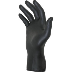 Gants jetables ambidextres noir en nitrile