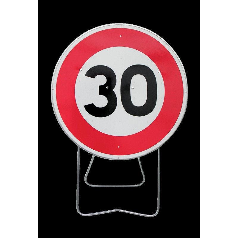Panneau Bk14 850 mm 30km/h Pied Solidaire Panneau Bk14 850 mm 30km/h Pied Solidaire