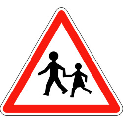 Panneau A13a 700 mm attention enfant