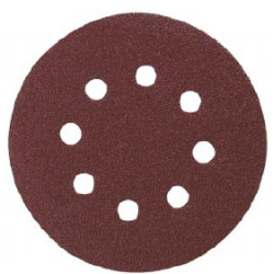 Disques abrasifs grain 60 Ø125 mm auto-agrippant 8 trous (bois/métal) - P43549