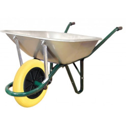 Brouette 100 litres galvanisée avec roue souple increvable - Altrad