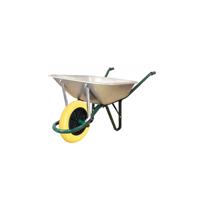 Brouette 100 litres galvanisée avec roue souple increvable - Altrad