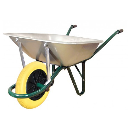 Brouette 100 litres galvanisée avec roue souple increvable - Altrad