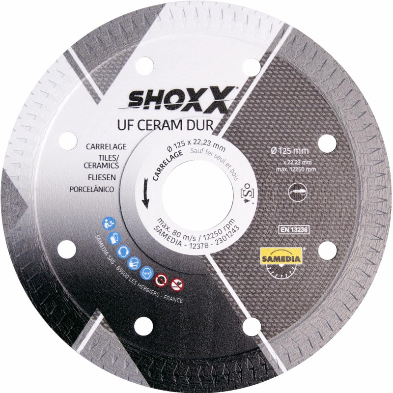 Disque diamant 125 Shoxx UF Ceram - Samedia