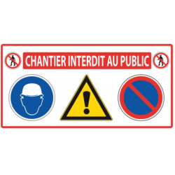 Panneau si chantier 4 en 1- Mondelin 802350