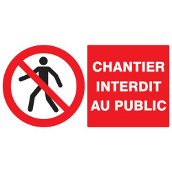 Signalisation chantier interdit au public 330x200