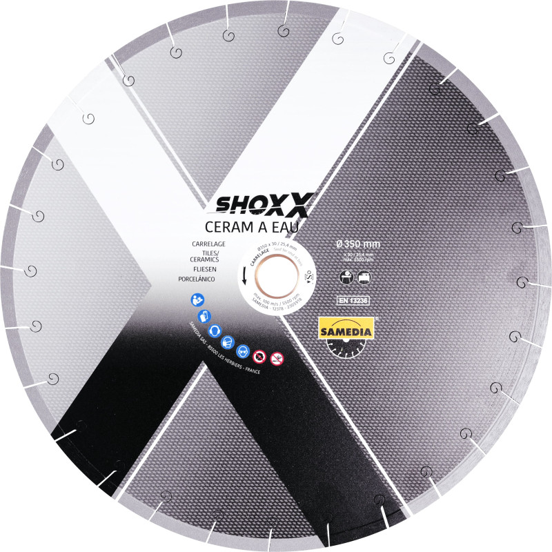 Disque diamant 350 SHOXX Ceram à eau - Samedia 314055