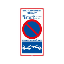 Panneau Stationnement gênant 2 en 1