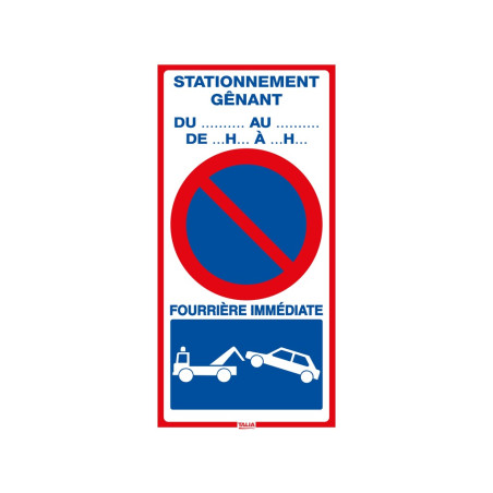 Panneau Stationnement gênant 2 en 1