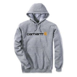 Sweat gris signature logo hooded T-L Carhartt