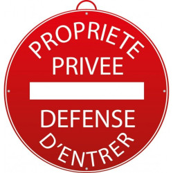 Panneau de signalisation "propriété privée" Mondelin 802020