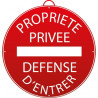 Panneau de signalisation "propriété privée" Mondelin 802020