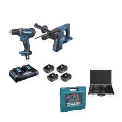 PERFO 36V + VISSEUSE + 4 BATTERIES + 1 chargeur double Makita DLX2138PTJ