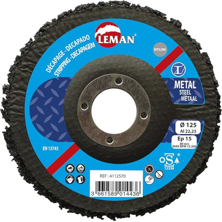 Disque plat 125 x 22.23 ep14 nylon - Leman 4112570
