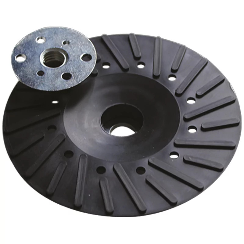 Plateau caoutchouc ø125 M14 pour disque fibre - Leman