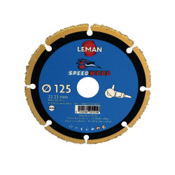 Disque D125 speed wood 3 dents carbure Leman SPEEDWOOD125