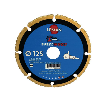 Disque D125 speed wood 3 dents carbure Leman SPEEDWOOD125