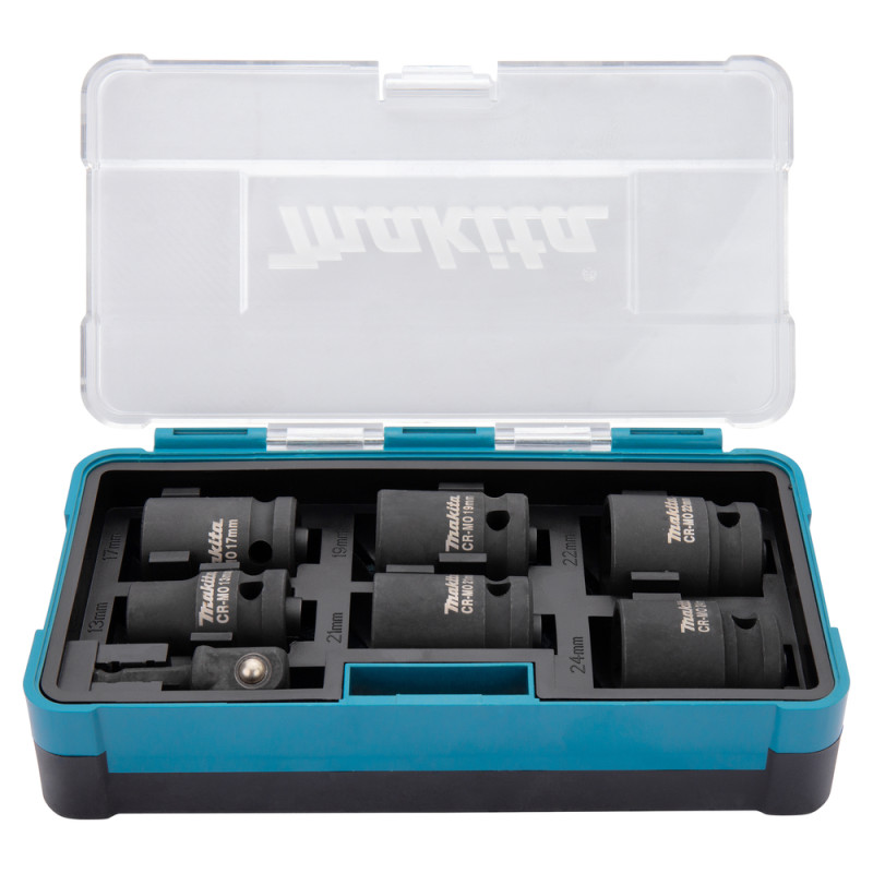 COFFRET 7 DOUILLES CHOC 1/2" ADAP 1/4 - MAKITA B69733