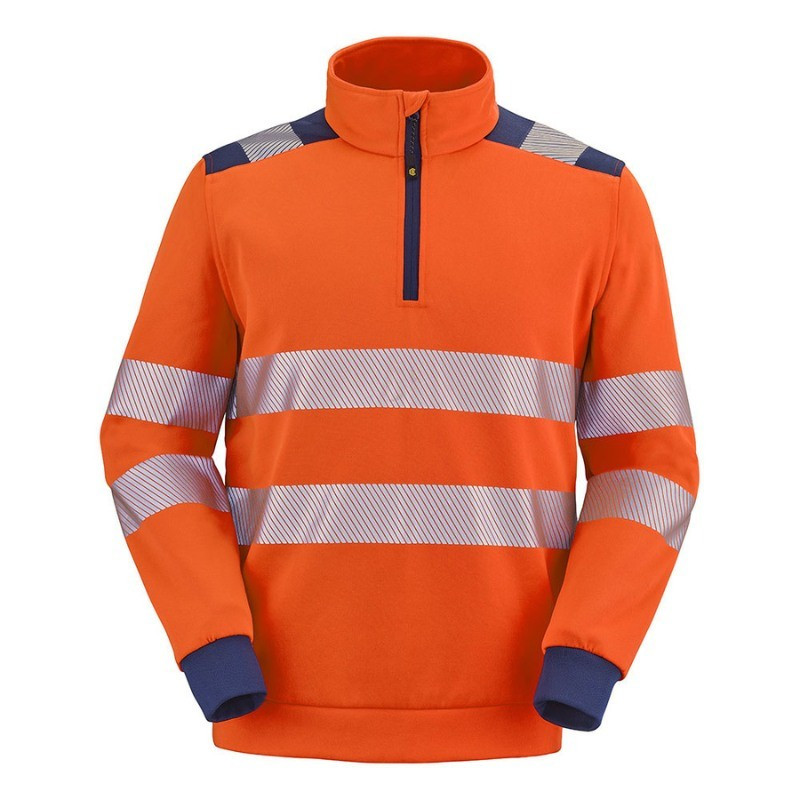 Sweat XXL orange fluo / bleu- taille XXL