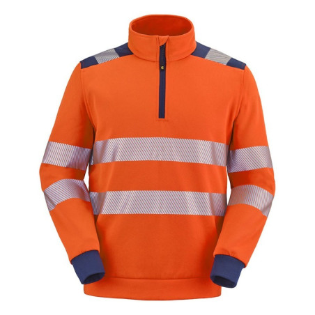 Sweat XXL orange fluo / bleu- taille XXL