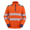 Sweat de travail haute visibilité SAFE XP orange fluo et bleu - Taille S