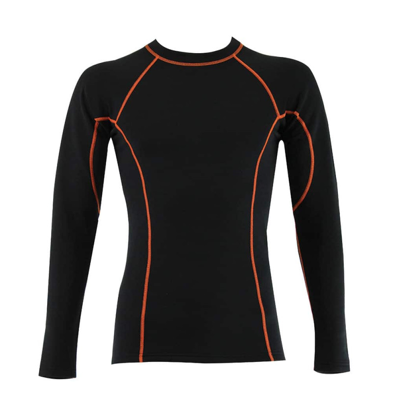 TEE SHIRT THERMOSKIN NOIR / ORANGE M CEP T691M