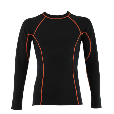 Tee shirt thermique​ Thermoskin noir et orange de Cepovett - Taille M