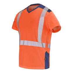 TEE SHIRT GHARBI HV ORANGE/MARINE T.XL CEP 9T84MXL