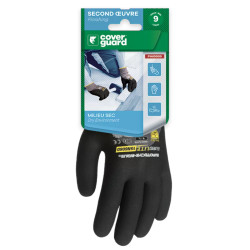 Gant EUROLITE end. nitrile paume EUR P1NIDG10 +3/4 dos+picots T10