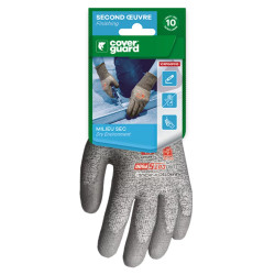 Gants EUROCUT P500 CUT D. HPPE J13 end. PU gris *CAR* T9 - Coverguard