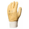 Gants fleur vachette beige, protège artère - Taille 9/L