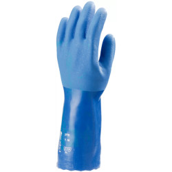 GANTS PVC BLEU 35CM - Taille 10