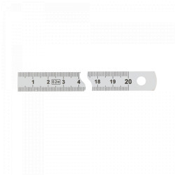 REGLET 200 MM 13X0,5 INOX CHROME