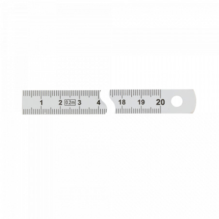 REGLET 200 MM 13X0,5 INOX CHROME