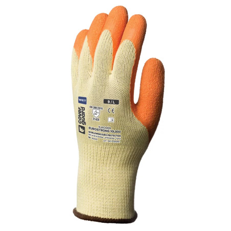 Gants EUROSTRONG 10L800 J10 end. latex orange *CAR* T9