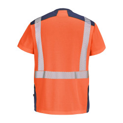 T shirt reflechissant haute visibilité GHARBI HV orange/marine T.2XL