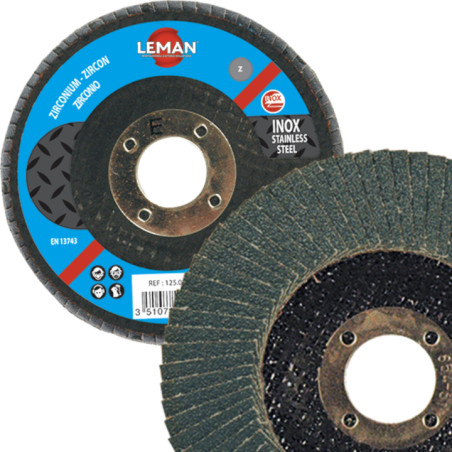 Disque à lamelles zirconium - Ø125 mm grain 120 | Leman