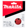 Disques abrasifs grain 80 Ø125 mm auto-agrippant 8 trous (bois/métal) - Makita
