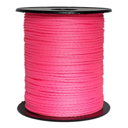 Drisse nylon D 3,0 mm - Bobine de 200 m fluo rose