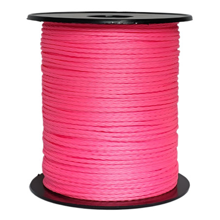 Drisse nylon D 3,0 mm - Bobine de 200 m fluo rose