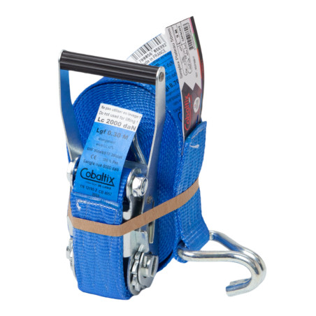 Sangle 9m avec tendeur à doigt rapproché 50mm