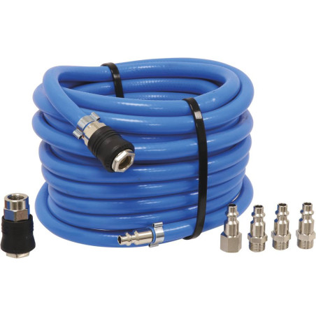 Tuyau Air Bleu 10M + Raccords Rapides