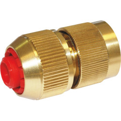 Raccord automatique laiton - 3 billes bague rouge