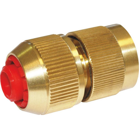 Raccord automatique laiton - 3 billes bague rouge